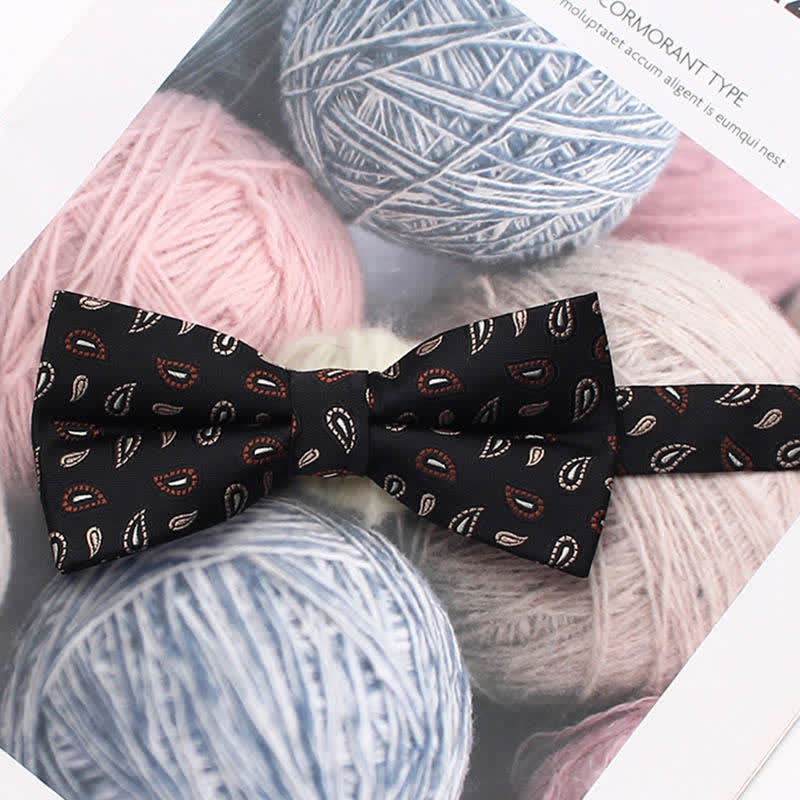Men's Vintage Style Floral Striped Bow Tie - Style #14 - image 19