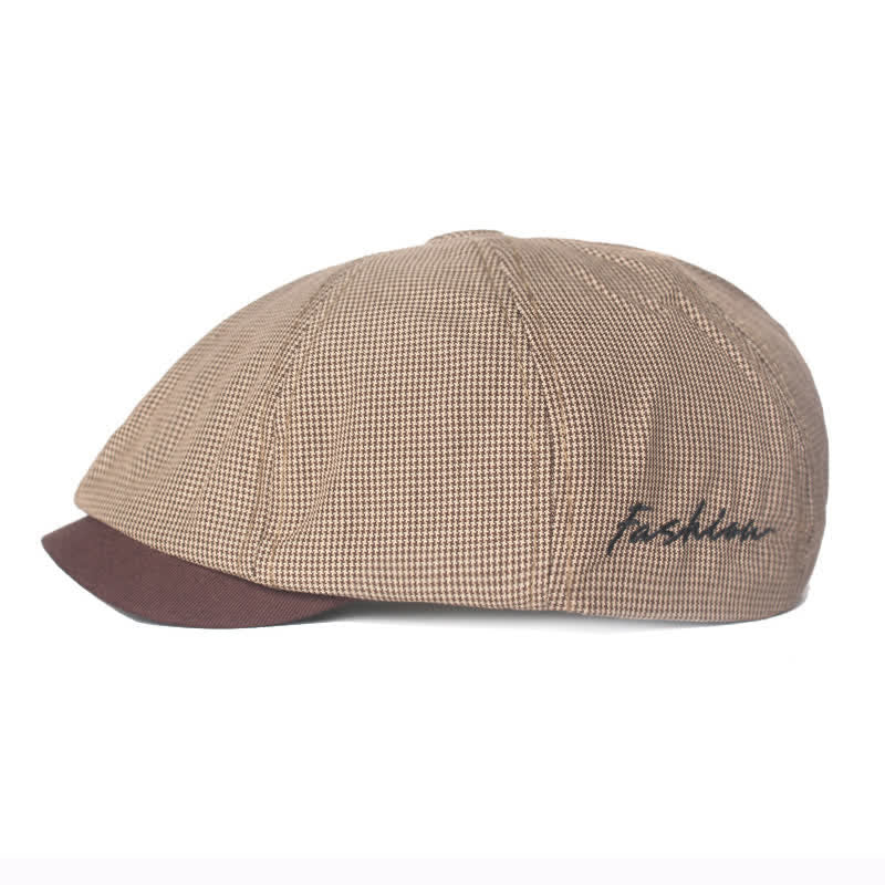 Octagonal Color Matching Micro Patterns Beret Hat - image 1