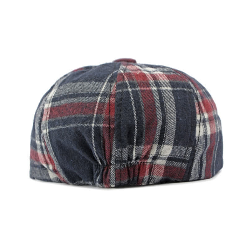 Classic Plaid Octagonal Stylish British Beret Hat - image 5