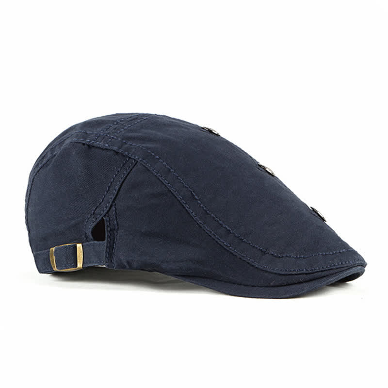 Stylish Punk Rivet Decors Flat Beret Hat - image 5
