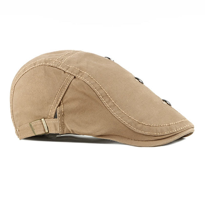 Stylish Punk Rivet Decors Flat Beret Hat - image 2