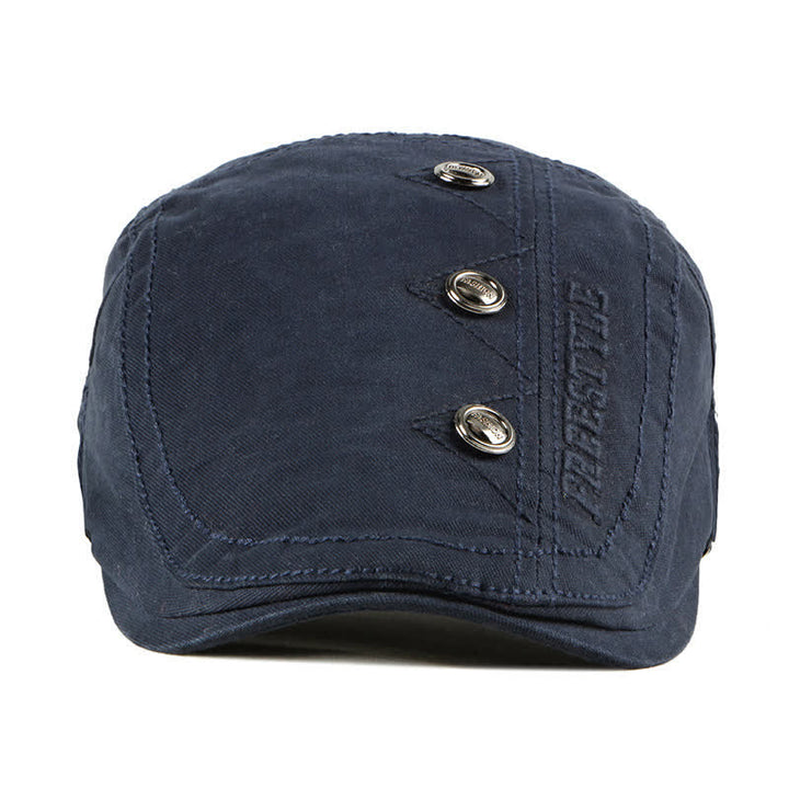 Stylish Punk Rivet Decors Flat Beret Hat - image 4
