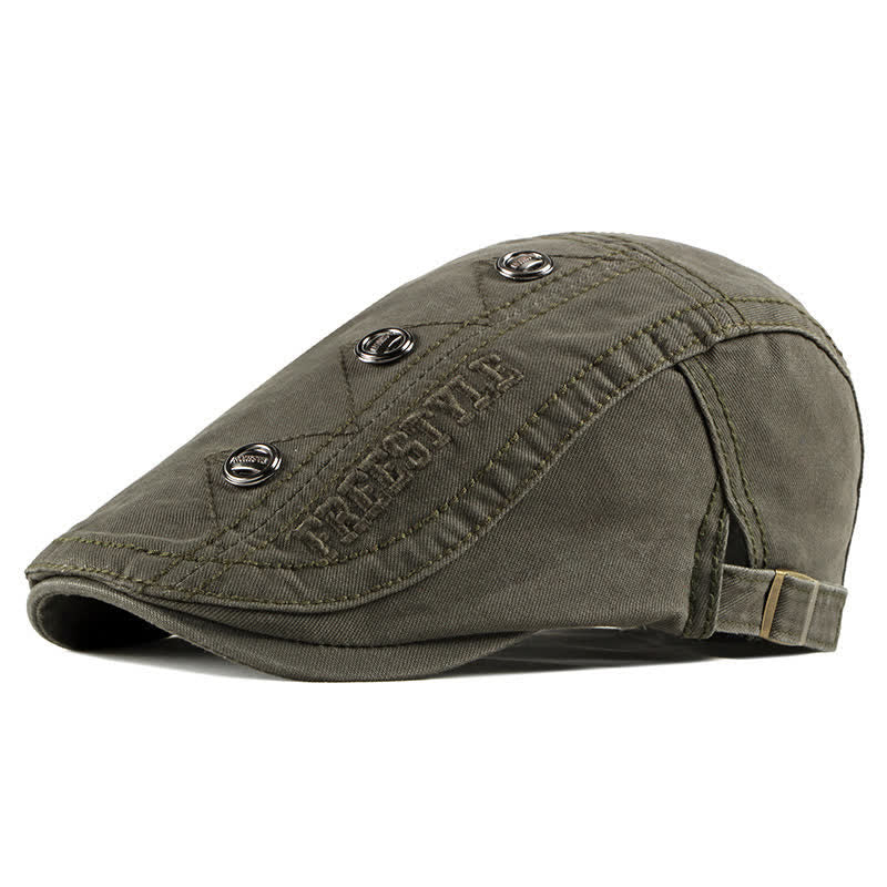 Stylish Punk Rivet Decors Flat Beret Hat - Army Green - Adjustable (21 5/8"-23 5/8") - image 14