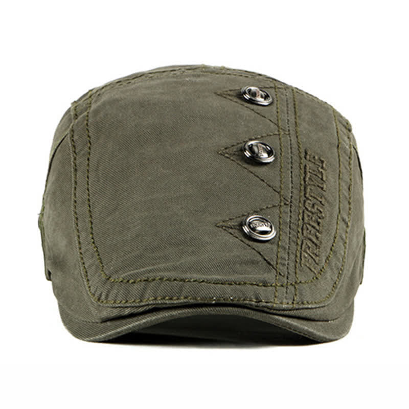 Stylish Punk Rivet Decors Flat Beret Hat - image 15