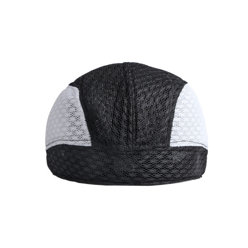 Hollow Out Mesh Summer Black White Flat Beret Hat - image 6