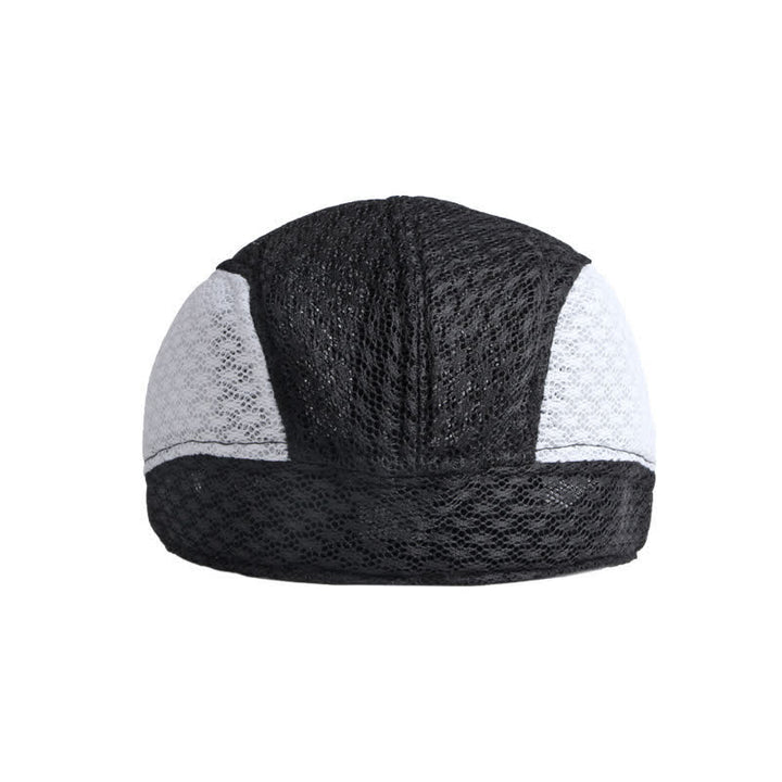 Hollow Out Mesh Summer Black White Flat Beret Hat - image 6