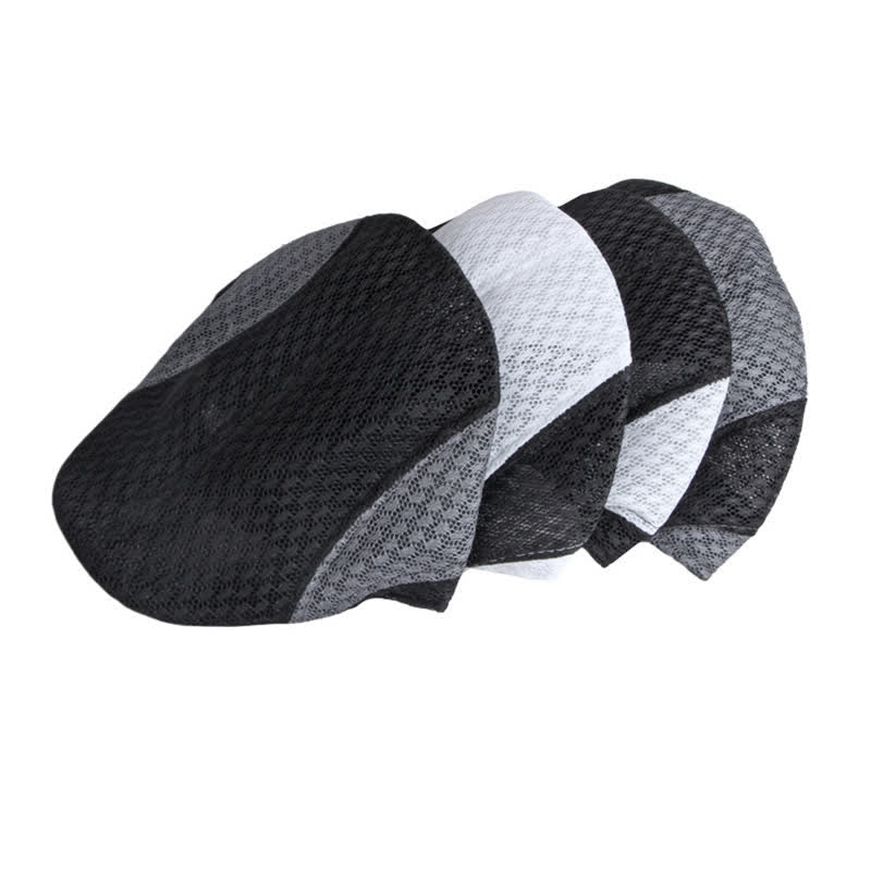 Hollow Out Mesh Summer Black White Flat Beret Hat - image 9