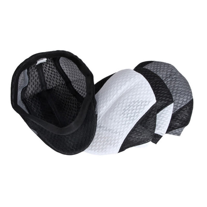 Hollow Out Mesh Summer Black White Flat Beret Hat - image 1