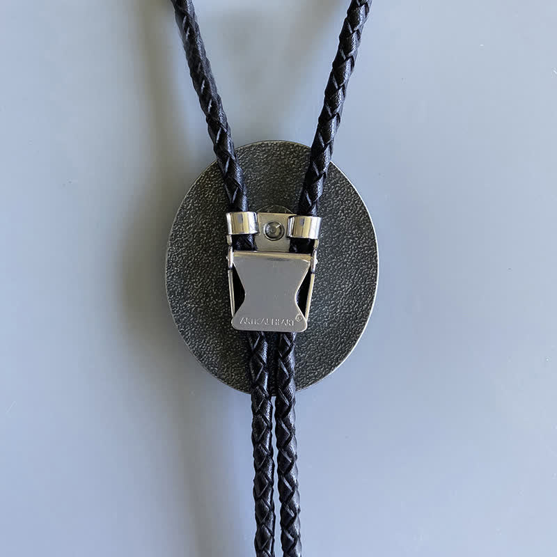 Vintage Ruby Western Indian Totem Bolo Tie - image 4