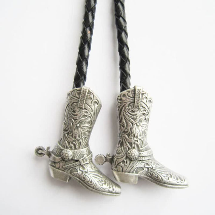 Country Cowboy Life Hat Pendant Bolo Tie - image 9