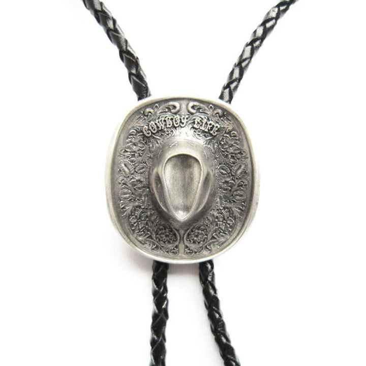 Country Cowboy Life Hat Pendant Bolo Tie - image 7