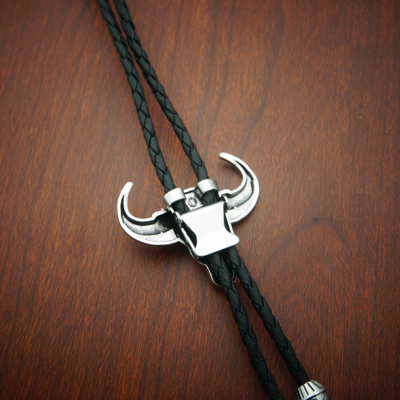 Country Texas Longhorn Bull Head Bolo Tie - image 3