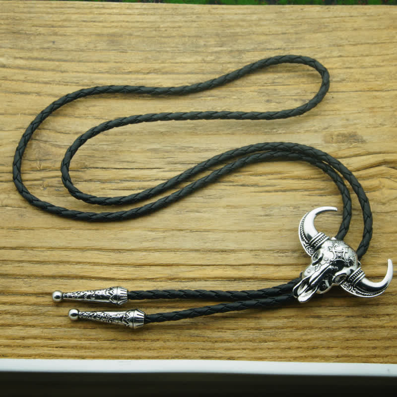 Country Texas Longhorn Bull Head Bolo Tie - image 5
