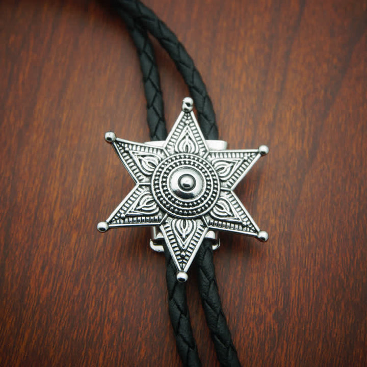 Punk Cowboy Vintage Plated Star Bolo Tie - image 2
