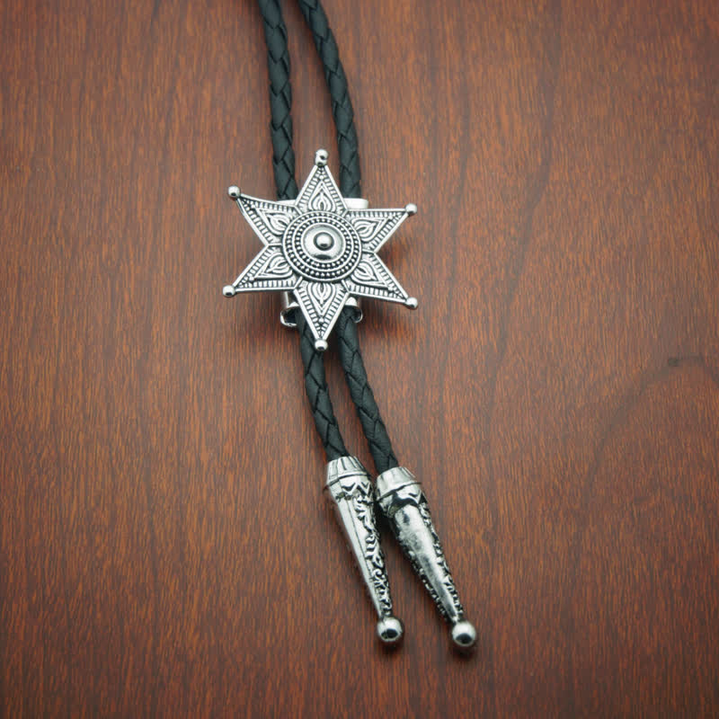 Punk Cowboy Vintage Plated Star Bolo Tie - image 4