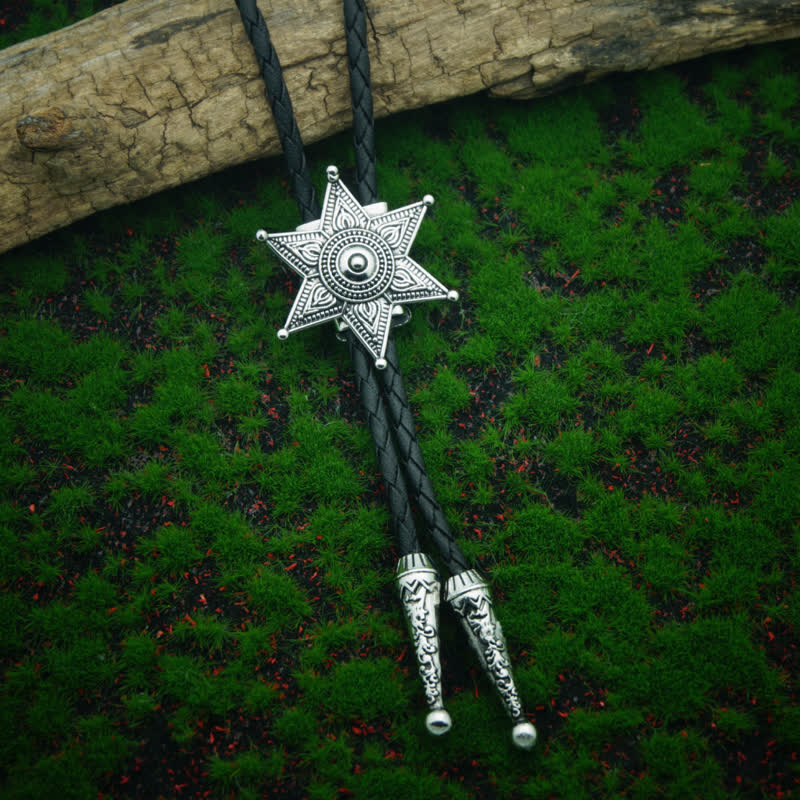 Punk Cowboy Vintage Plated Star Bolo Tie - image 1