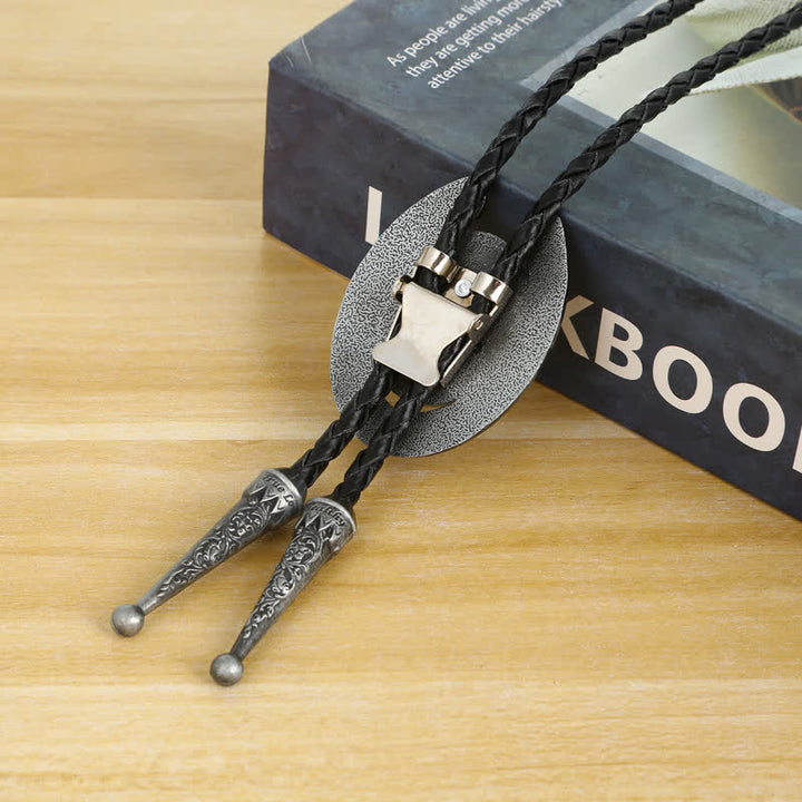 Delicate Animal Two Tone Horseshoe Shape Bolo Tie - image 7