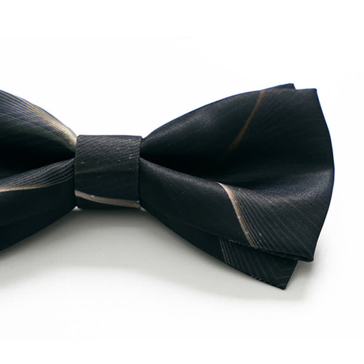 Men's Dark Green Aurora Print Bow Tie - image 2