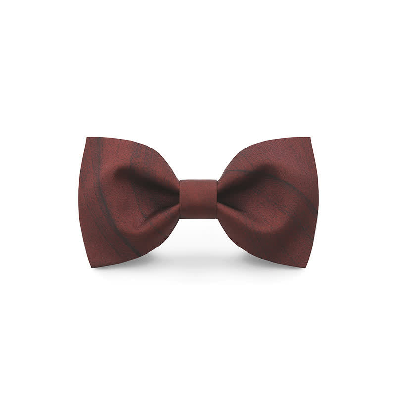 Men's Graceful Red Wave Floral Printed Bow Tie - Style #5 - image 7