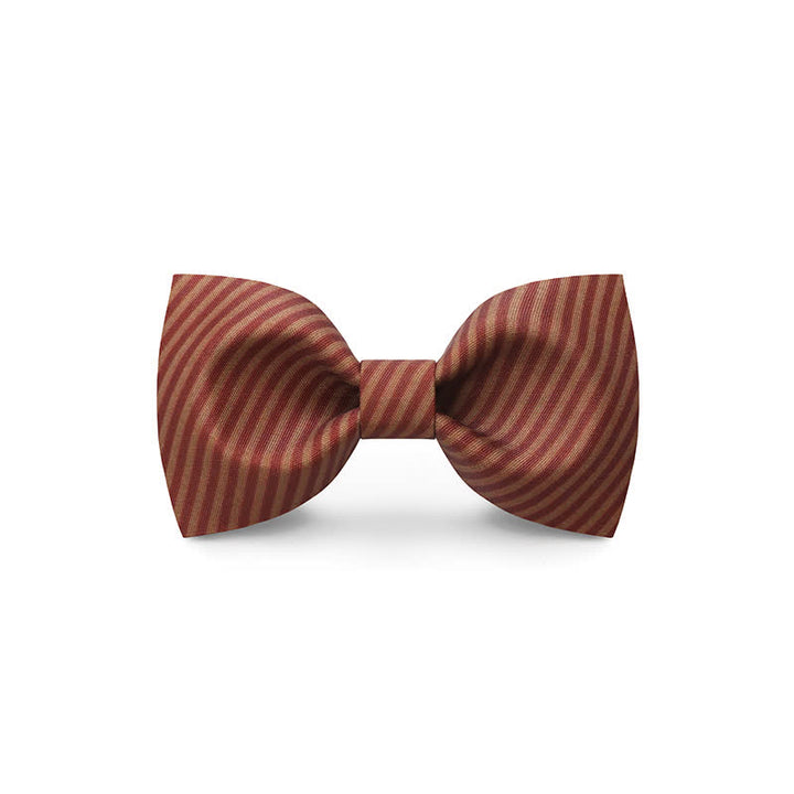Men's Graceful Red Wave Floral Printed Bow Tie - Style #10 - image 12