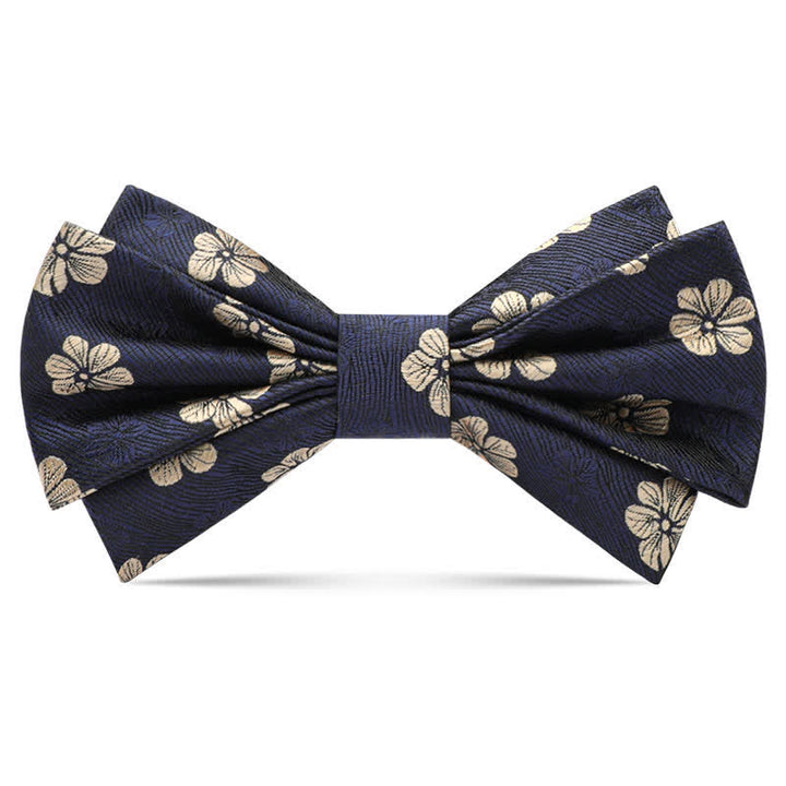 Men's Little Daisy Luxury Floral Bow Tie - Navy - image 7