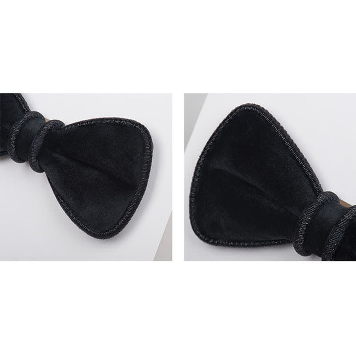 Men's Velvet Decorative Bling Edge Bow Tie - image 11