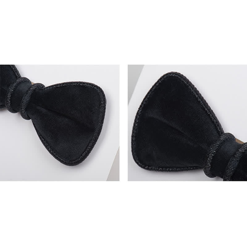 Men's Velvet Decorative Bling Edge Bow Tie - image 11