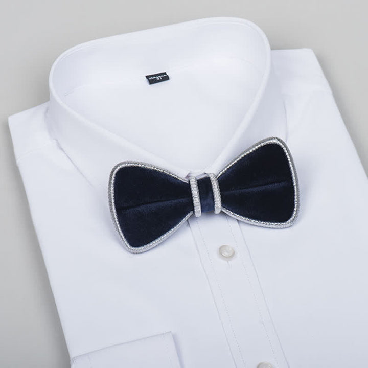 Men's Velvet Decorative Bling Edge Bow Tie - image 6