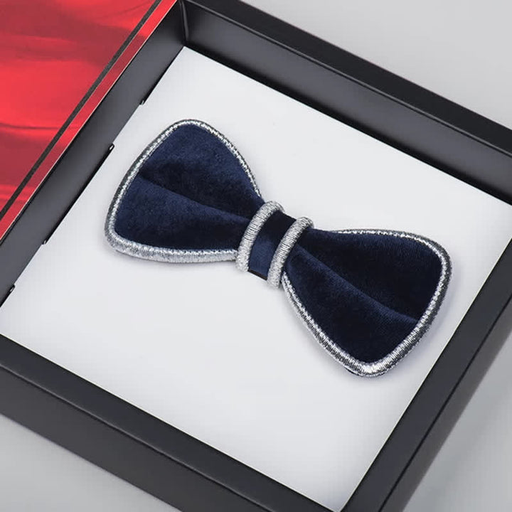 Men's Velvet Decorative Bling Edge Bow Tie - image 7
