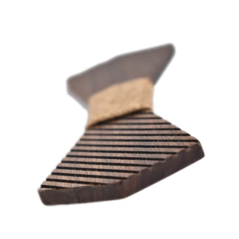 Men's Black Walnut Stylish Striped Wooden Bow Tie - image 2