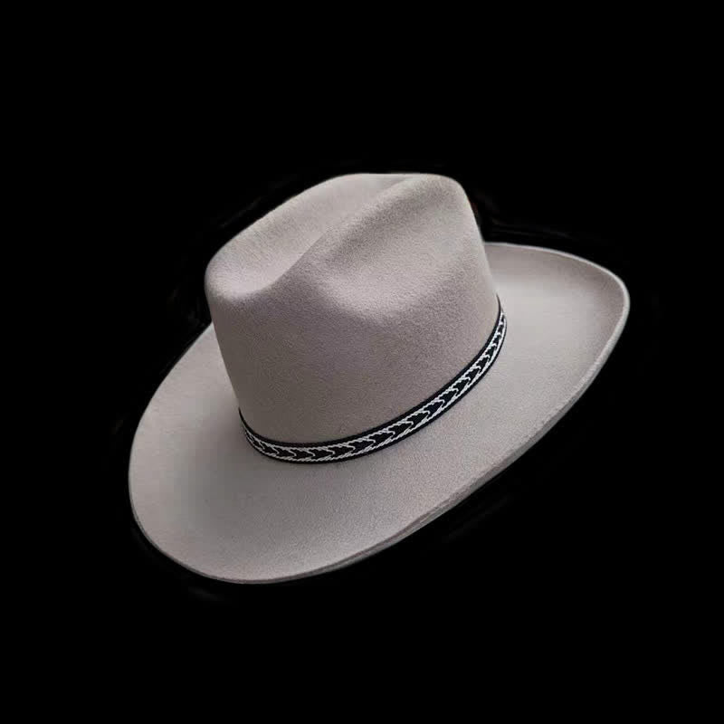 Western Classic Wide Brim Wool Cowboy Hat - Ivory - L (23 1/4"-23 5/8") - image 0
