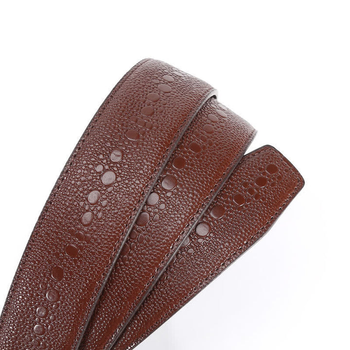 Men's Formal Crocodile Pattern Automatic Buckle Leather Belt - image 6