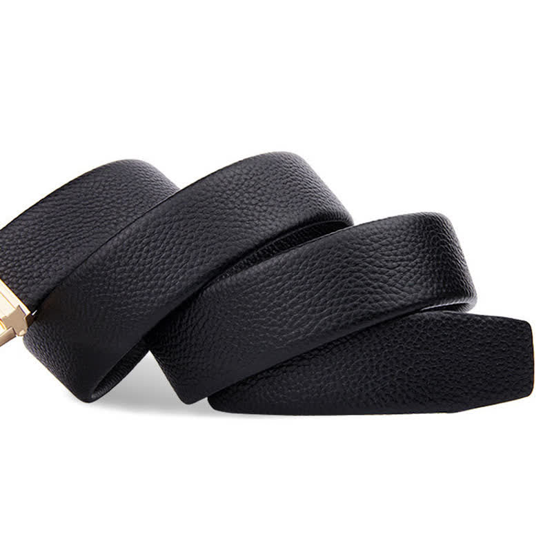 Men's Golden Animal Automatic Buckle Leather Belt - image 2