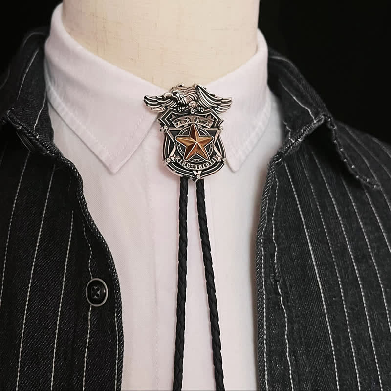 Eagle & Star Western Personalized Bolo Tie - Style #1 - image 0