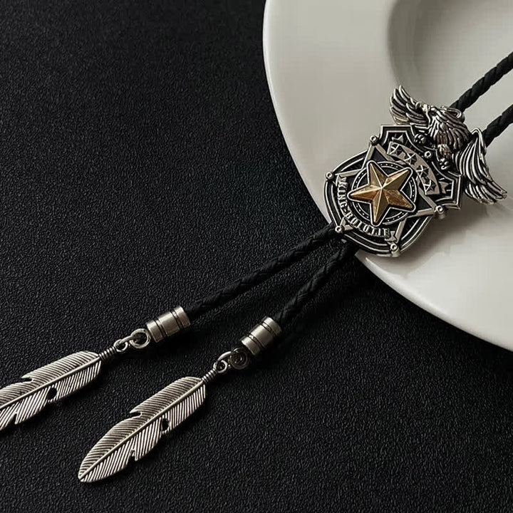 Eagle & Star Western Personalized Bolo Tie - image 4