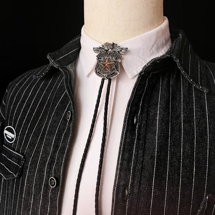 Eagle & Star Western Personalized Bolo Tie - image 2
