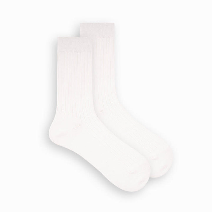 Men's Simple Solid Color Business Cotton Socks - White - 6 Pairs - One Size (US 6.5 - US 10) - image 15