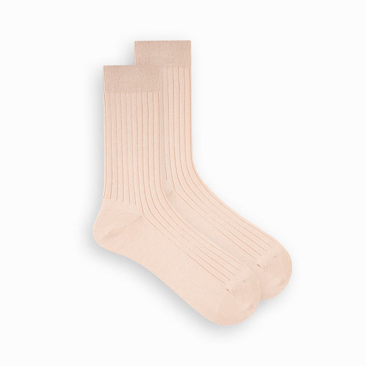 Men's Simple Solid Color Business Cotton Socks - Ivory - 6 Pairs - One Size (US 6.5 - US 10) - image 18