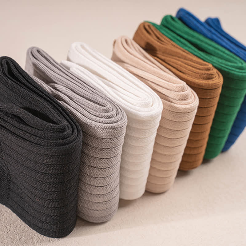 Men's Simple Solid Color Business Cotton Socks - image 1