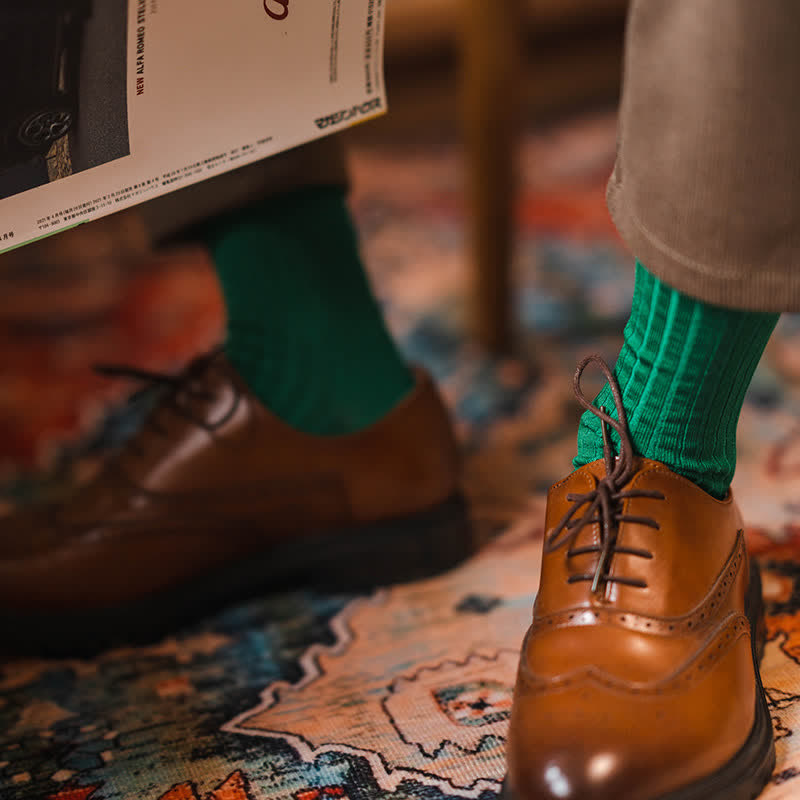 Men's Simple Solid Color Business Cotton Socks - image 0