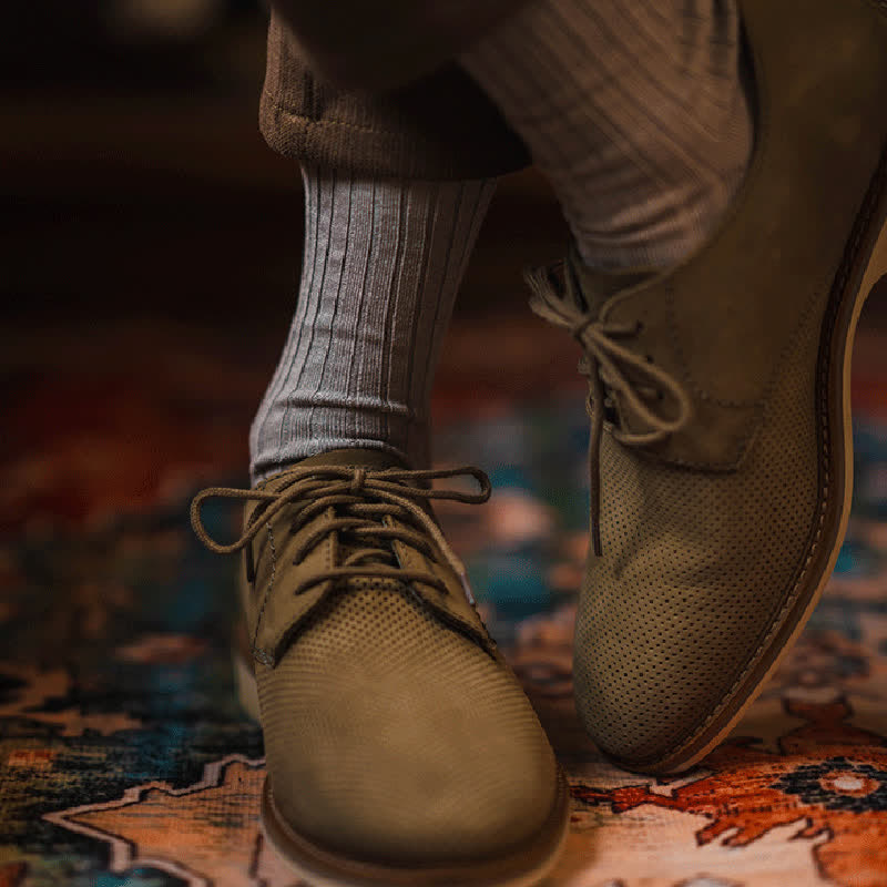 Men's Simple Solid Color Business Cotton Socks - image 6