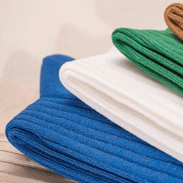 Men's Simple Solid Color Business Cotton Socks - image 9