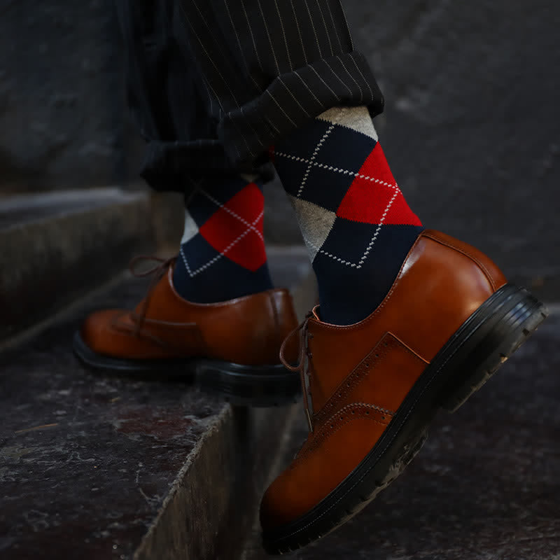 Men's Argyle Pattern Design Cotton Socks - image 0
