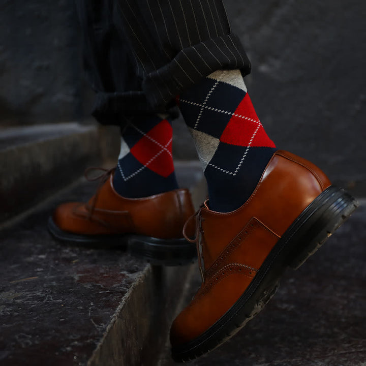 Men's Argyle Pattern Design Cotton Socks - image 0
