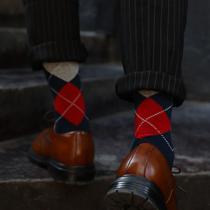 Men's Argyle Pattern Design Cotton Socks - image 6
