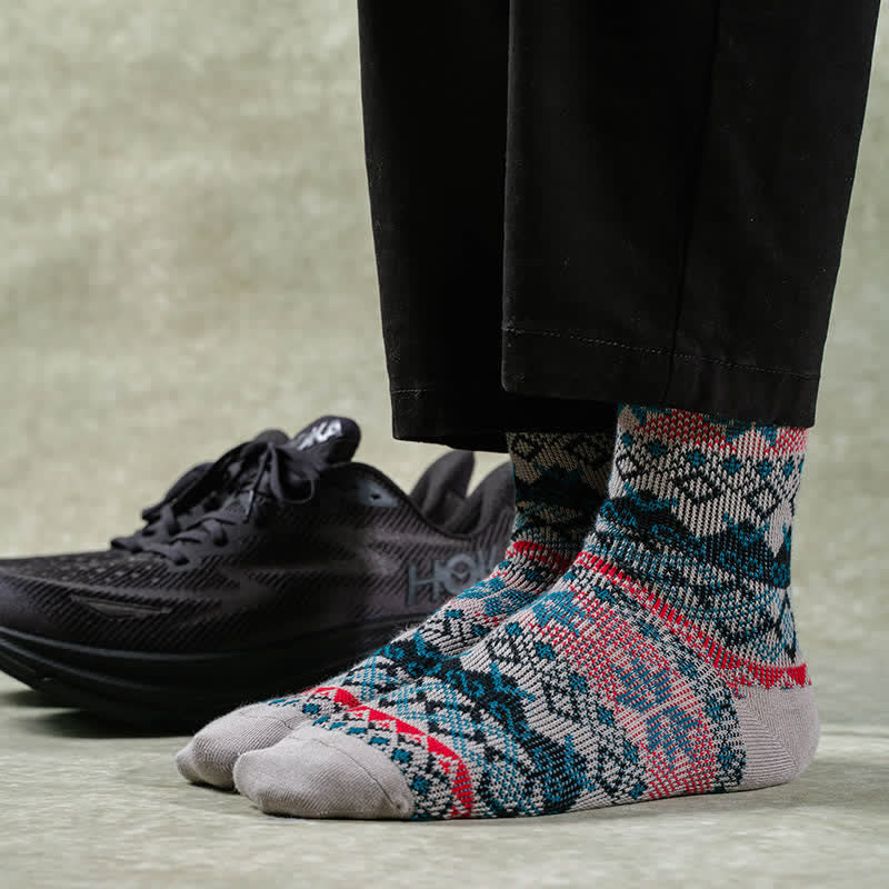 Dazzeling Retro Native Style Cotton Crew Socks - image 0