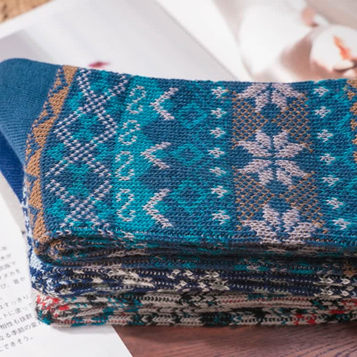 Dazzeling Retro Native Style Cotton Crew Socks - image 10
