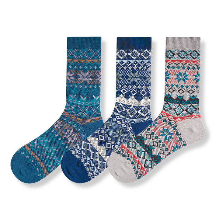 Dazzeling Retro Native Style Cotton Crew Socks - image 1