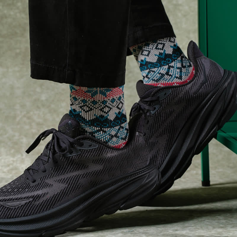Dazzeling Retro Native Style Cotton Crew Socks - image 4