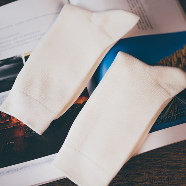 Men's Cozy Solid Color Ribbed Cotton Socks - image 4